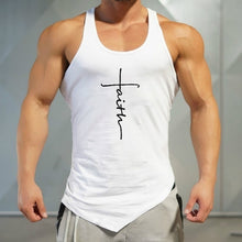 Load image into Gallery viewer, Gym Tank Top Men Letter Printing Faith Shirt Fitness Clothing Mens Summer Sports Casual Slim Graphic Tees Shirts Vest Tops
