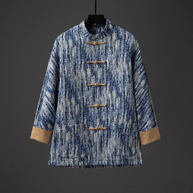 Traditional Dress Tie Dye Tang Suit High Quality Hanfu Wu Dang Tai Chi Jacket Retro Plus Size Coats Men Clothing