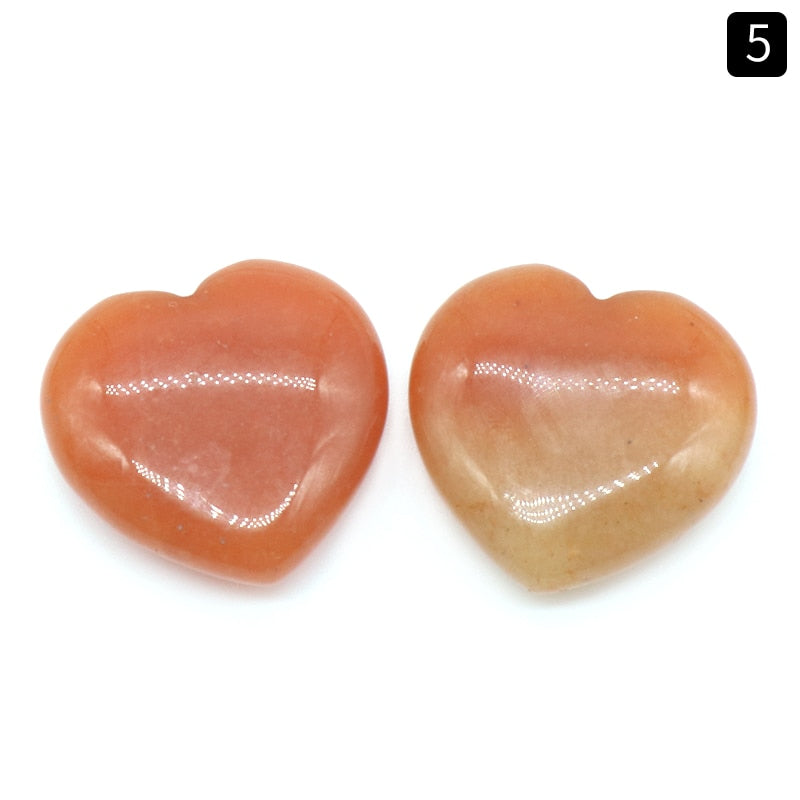1pc Heart Natural Crystal Stones 25mm Rose Pink Quartz Obsidian Love Reiki Healing Gem Statue Home Decor Gifts Room Ornament