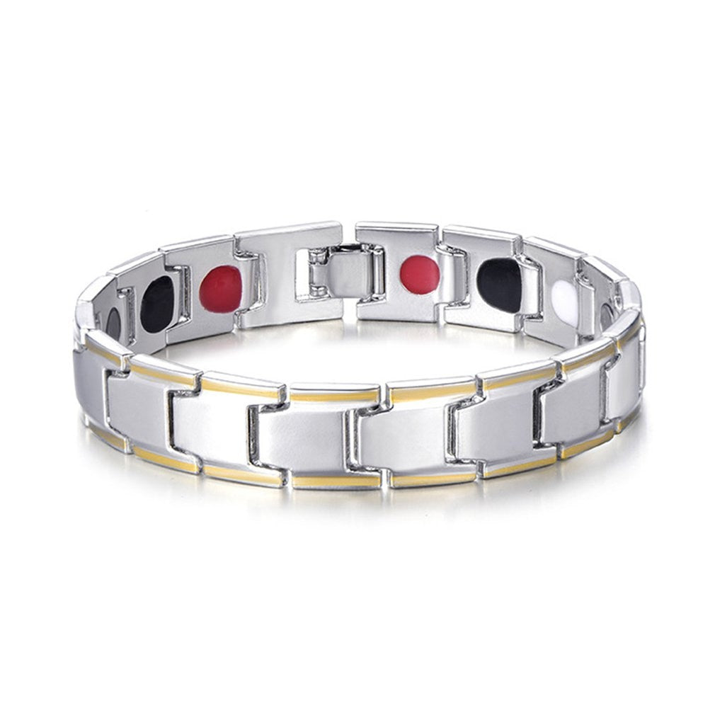 New Healthy Magnetic Bracelet for Unisex Power Therapy Magnets Magnetite Bracelets Bangles Men /Women Health Care Jewelry Stainless Some include Tool Box Kit