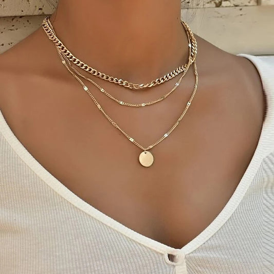 Vintage Necklace on Neck Gold Chain Women's Jewelry Layered Accessories for Girls Clothing Aesthetic Gifts Fashion Pendant