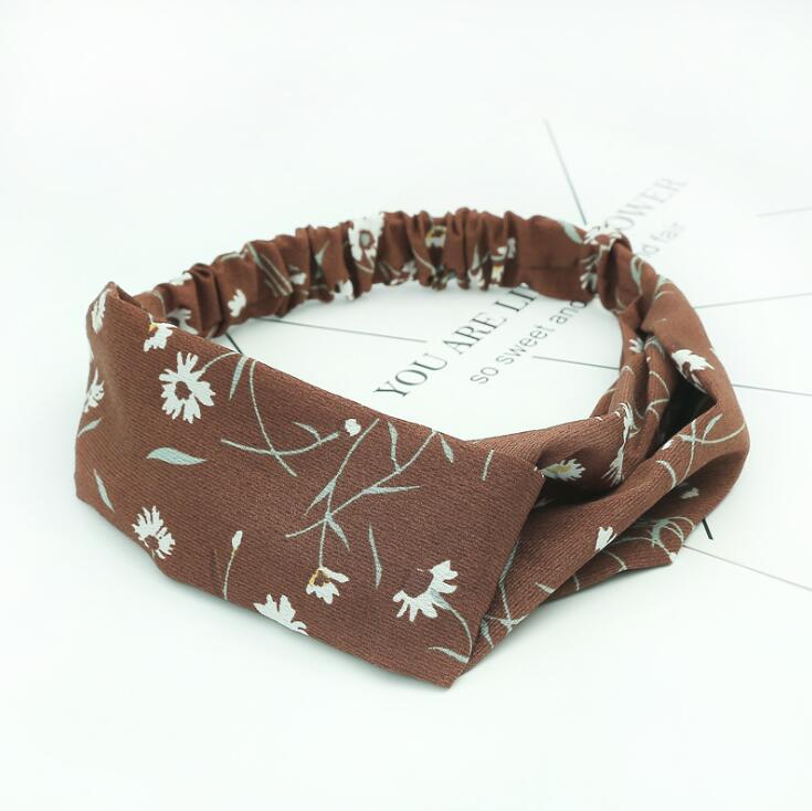 Fashion Women Girls Bohemian Hair Bands Print Headbands Vintage Cross Turban Bandage Bandanas HairBands Hair Accessories
