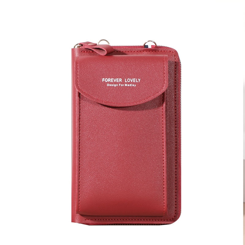 Wallet women Diagonal PU multifunctional mobile phone clutch bag Ladies purse large capacity travel card holder passport cover