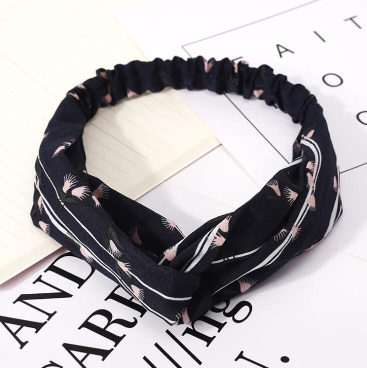 Fashion Women Girls Bohemian Hair Bands Print Headbands Vintage Cross Turban Bandage Bandanas HairBands Hair Accessories