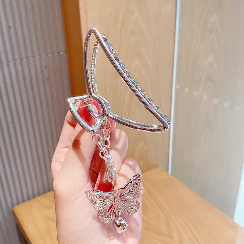 New Women Elegant Gold Silver Hollow Geometric Metal Hair Claw Vintage Hair Clips Headband Hairpin Fashion Hair Accessories