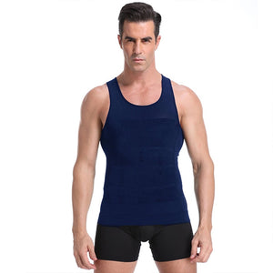 Be-In-Shape Men Slimming Body Shaper Waist Trainer Vest Tummy Control Posture Shirt Back Correction Abdomen Tank Top Shaperwear