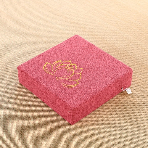 Square Futon Cushion Thickened Tatami Japanese Style Tea Table Living Room Winter Heighten Cushion Can Be Removed Washed 40x6cm