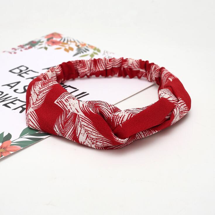 Fashion Women Girls Bohemian Hair Bands Print Headbands Vintage Cross Turban Bandage Bandanas HairBands Hair Accessories