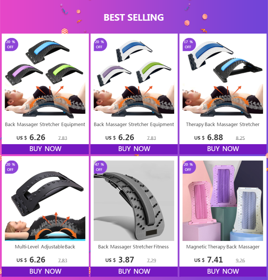 Back Massager Stretcher Equipment Massage Tools Massageador Magic Stretch Fitness Lumbar Support Relaxation Spine Pain Relief