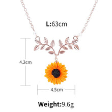 Load image into Gallery viewer, Sunflower Pendant Alloy Necklace For Women Creative Imitation Pearl Jewelry 🌻 UKraine support buying this product
