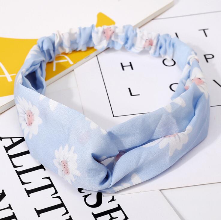 Fashion Women Girls Bohemian Hair Bands Print Headbands Vintage Cross Turban Bandage Bandanas HairBands Hair Accessories