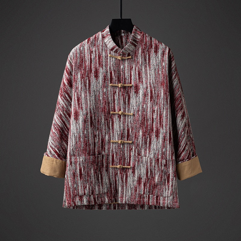 Traditional Dress Tie Dye Tang Suit High Quality Hanfu Wu Dang Tai Chi Jacket Retro Plus Size Coats Men Clothing