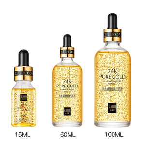 24K Gold Hyaluronic Acid Face Serum Replenishment Moisturize Shrink Pore Brighten Nicotinamide Skin Care Lift Firming Essence