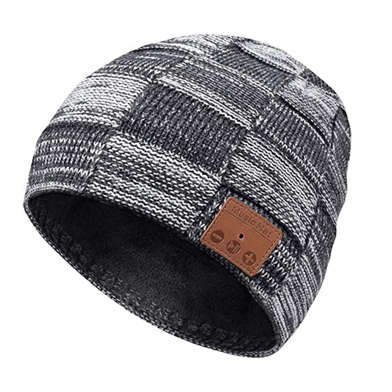 Bluetooth Headphone Hat Stereo Sport Music Headset Knitted Beanie Cap Support Handsfree USB Charging Cable Christmas Gift
