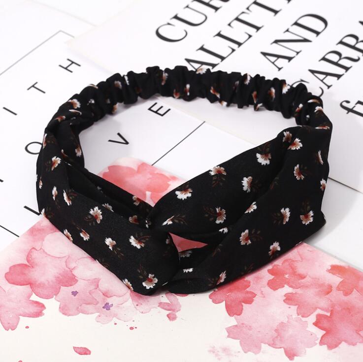 Fashion Women Girls Bohemian Hair Bands Print Headbands Vintage Cross Turban Bandage Bandanas HairBands Hair Accessories
