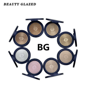 Traci K BEAUTY GLAZED Highlighter Powder Palette Face Contouring Makeup Eyeshadow Palette Face Bronzer Highlighter Brighten Skin 8 Color