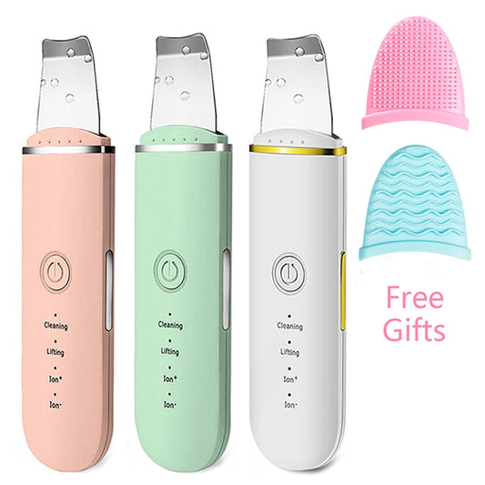 Traci K Beauty Ultrasonic Skin Scrubber USB Plug Facial Blackhead Remover Face Massager Skincare Tools Products Face Cleansing Acne