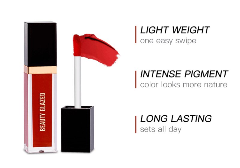 Traci K Beauty Glazed 24 Colors Matte Lip Gloss Natural Long-lasting Waterproof No Fading Non-stick Cup Lip Glaze Sexy Lip Makeup TSLM1