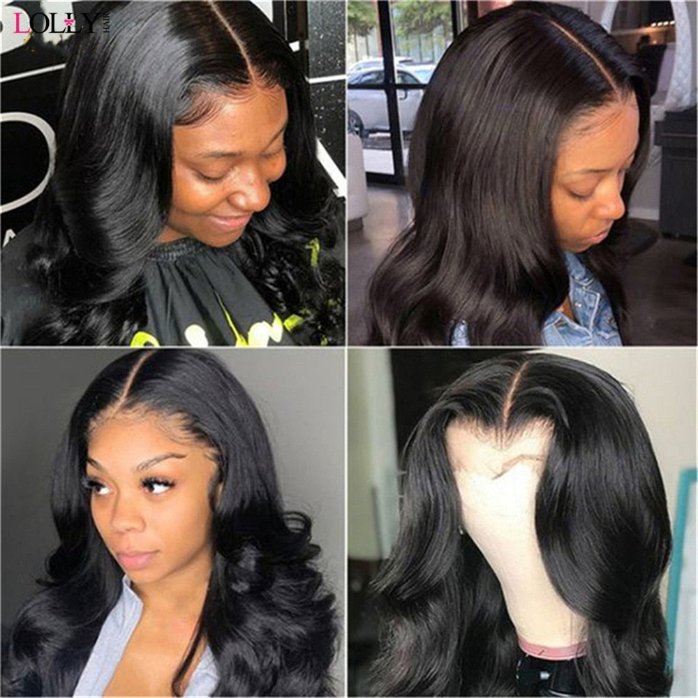 Long Brazilian Body Wave Lace Front Wig 28 30 32 34 36 38 40 Inches Lace Front Human Hair Wigs Pre Plucked Lolly Remy Lace Wig