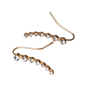1Pair Rhinestone Crystal Earrings Ear Hook Stud Hot Sale Fashion Jewelry Fashion Hot Sale Jewelry Aretes