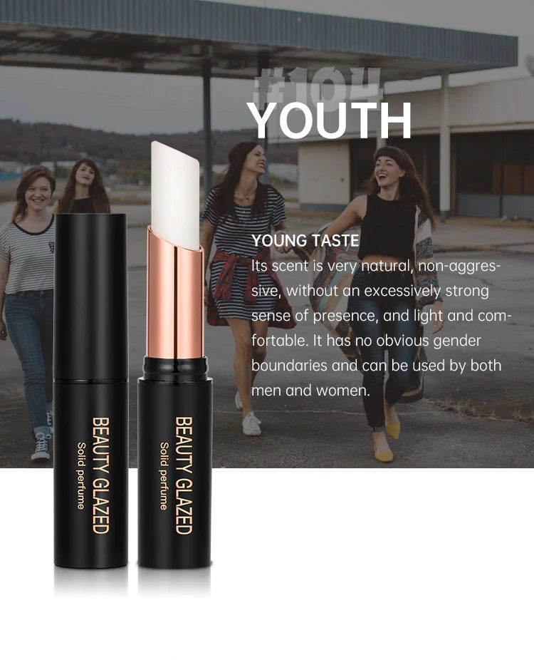 Traci K Beauty Glazed Solid Perfume Portable Lipstick Shape Solid Perfume  Long-lasting Balm Body Fragrance Skin Care Essential Oil TSLM1