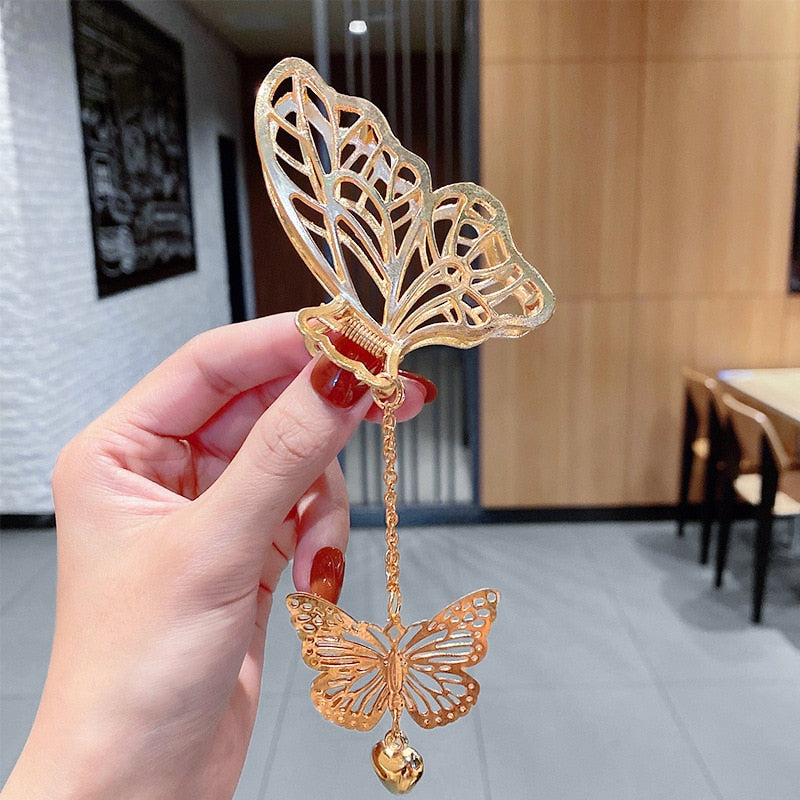 New Women Elegant Gold Silver Hollow Geometric Metal Hair Claw Vintage Hair Clips Headband Hairpin Fashion Hair Accessories