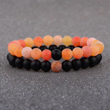 Load image into Gallery viewer, 2pcs/set  Weathered Stone Beaded Couple Bracelet Classic MoonStone Lovers Bracelet
