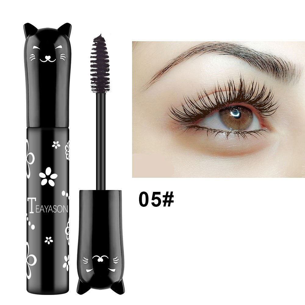 Traci K Beauty Cat Colored Fashion Sexy White Mascara Makeup 4D Silk Fiber Lash Mascara Waterproof Rimel 3d Mascara Extension Thick Long Curling Eyelash