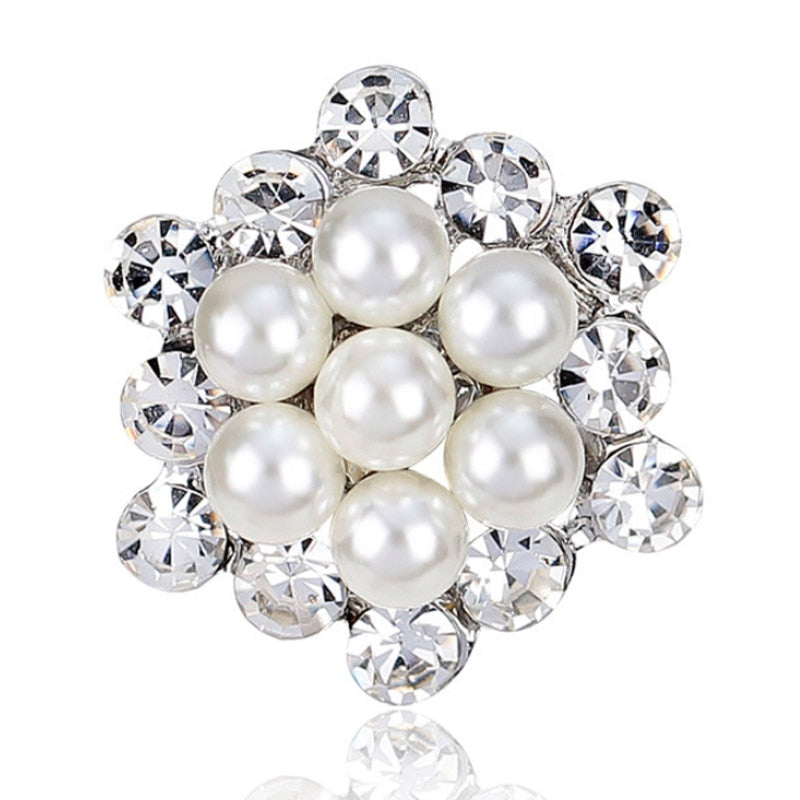 CHANEL Inspired Designer Fashion Women Large Brooches Pearls Rhinestones Crystal  Pin Jewelry