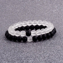 Load image into Gallery viewer, 2pcs/set  Weathered Stone Beaded Couple Bracelet Classic MoonStone Lovers Bracelet
