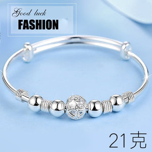 3 Style New 925 sterling silver Lucky Charm Bracelet Cuff Bracelets For Women Bangles Fashion Jewelry