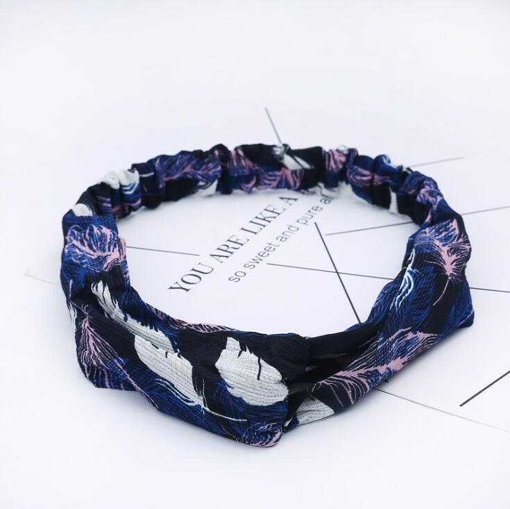 Fashion Women Girls Bohemian Hair Bands Print Headbands Vintage Cross Turban Bandage Bandanas HairBands Hair Accessories