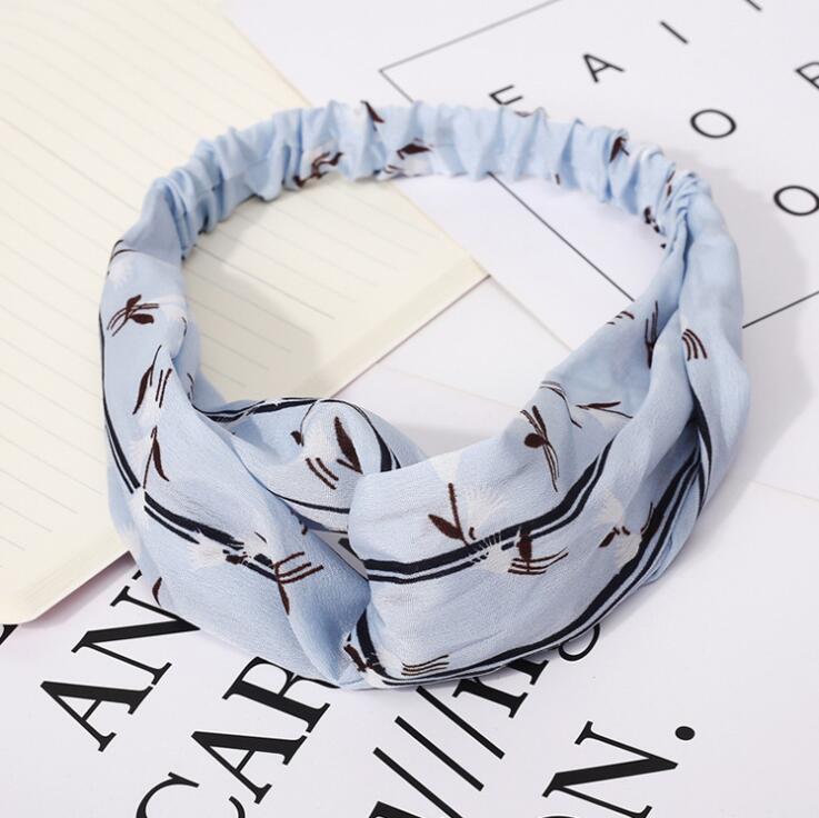 Fashion Women Girls Bohemian Hair Bands Print Headbands Vintage Cross Turban Bandage Bandanas HairBands Hair Accessories