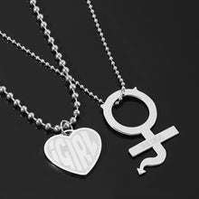 Load image into Gallery viewer, iGIRL necklace she devil Women Igirl Heart Pendant Necklace Stainless Steel Harajuku Female Gothic Streetwear Chain Necklace
