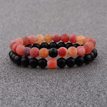 Load image into Gallery viewer, 2pcs/set  Weathered Stone Beaded Couple Bracelet Classic MoonStone Lovers Bracelet
