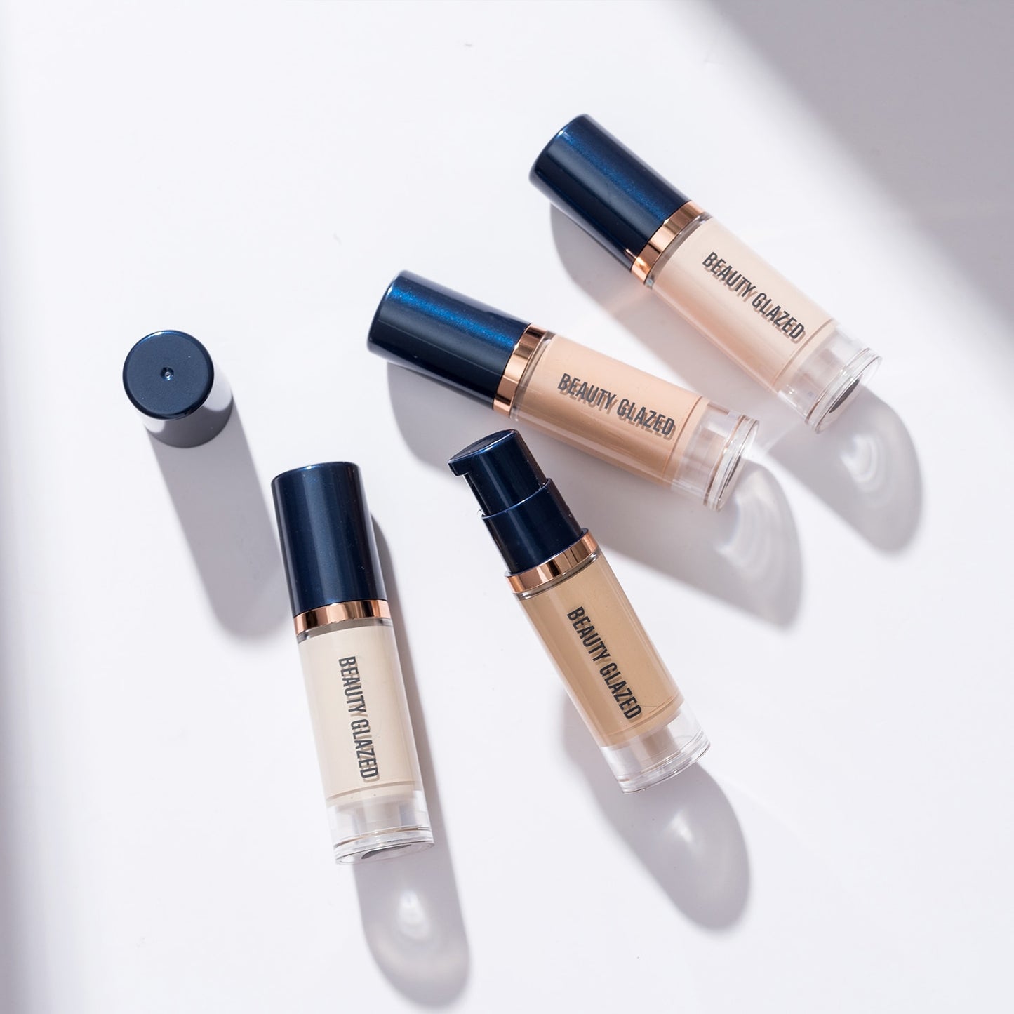 Beauty Glazed Makeup Foundation 6 colors Base Face Liquid Foundation Cream Full Coverage Concealer Oil-control Soft Easy to Wear