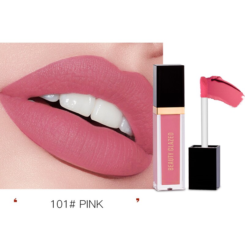 Traci K Beauty Glazed 24 Colors Matte Lip Gloss Natural Long-lasting Waterproof No Fading Non-stick Cup Lip Glaze Sexy Lip Makeup TSLM1