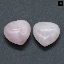 Load image into Gallery viewer, 1pc Heart Natural Crystal Stones 25mm Rose Pink Quartz Obsidian Love Reiki Healing Gem Statue Home Decor Gifts Room Ornament
