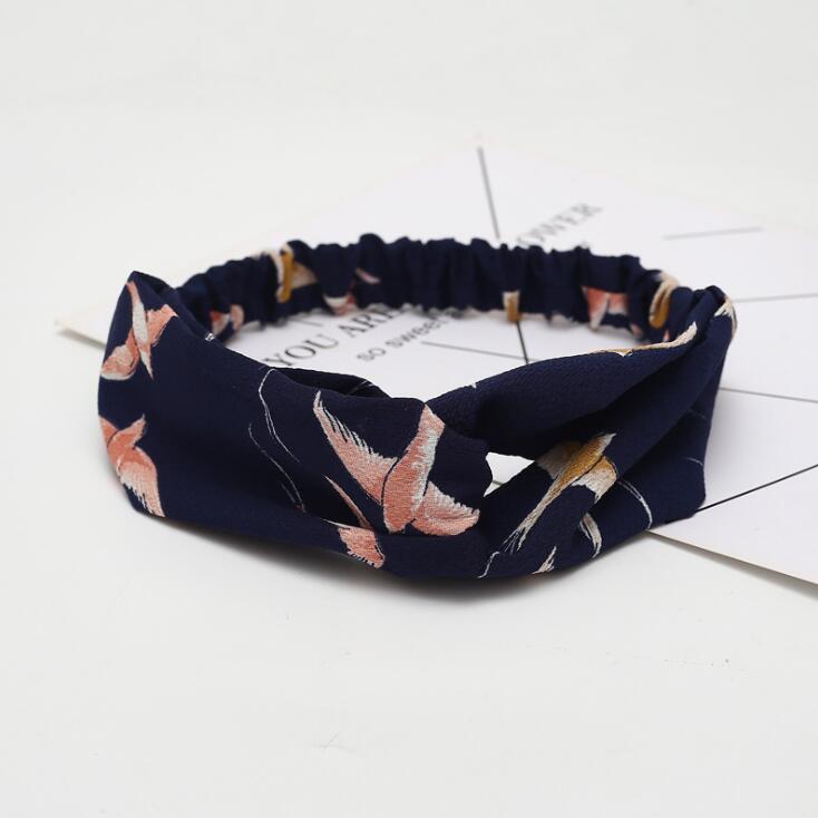 Fashion Women Girls Bohemian Hair Bands Print Headbands Vintage Cross Turban Bandage Bandanas HairBands Hair Accessories