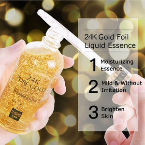 24K Gold Hyaluronic Acid Face Serum Replenishment Moisturize Shrink Pore Brighten Nicotinamide Skin Care Lift Firming Essence