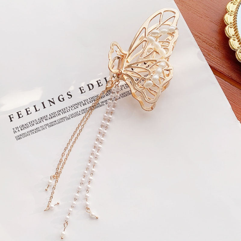 New Women Elegant Gold Silver Hollow Geometric Metal Hair Claw Vintage Hair Clips Headband Hairpin Fashion Hair Accessories
