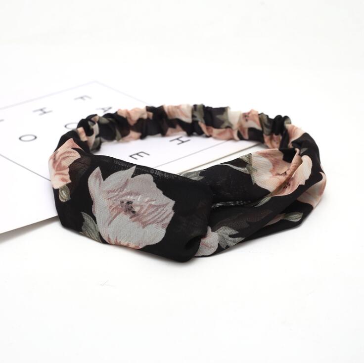 Fashion Women Girls Bohemian Hair Bands Print Headbands Vintage Cross Turban Bandage Bandanas HairBands Hair Accessories