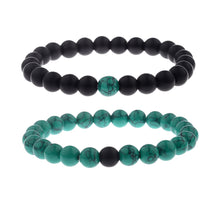 Load image into Gallery viewer, 2pcs/set  Weathered Stone Beaded Couple Bracelet Classic MoonStone Lovers Bracelet
