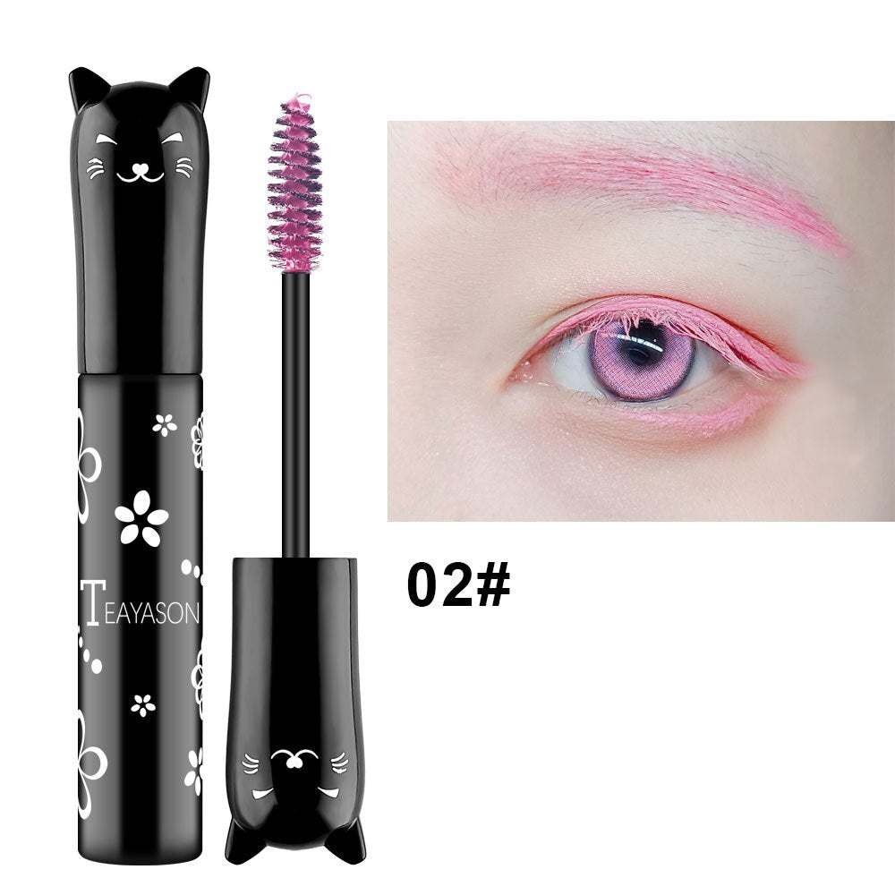 Traci K Beauty Cat Colored Fashion Sexy White Mascara Makeup 4D Silk Fiber Lash Mascara Waterproof Rimel 3d Mascara Extension Thick Long Curling Eyelash