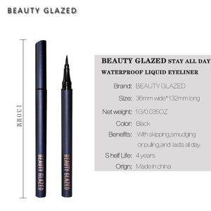 Traci K BEAUTY GLAZED waterproof liquid Eyeliner Pen Black Eye pencil keep 24H makeup beauty and top quality eyeliner cosmetic makeup