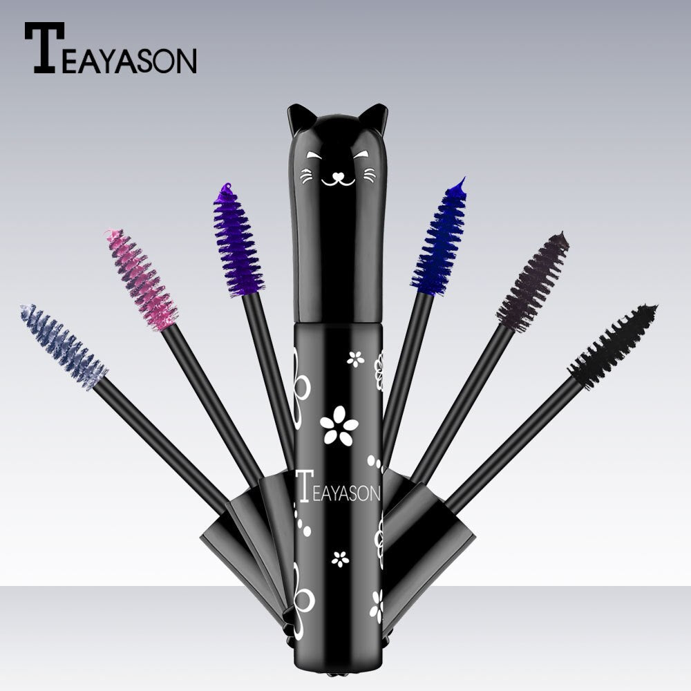 Traci K Beauty Cat Colored Fashion Sexy White Mascara Makeup 4D Silk Fiber Lash Mascara Waterproof Rimel 3d Mascara Extension Thick Long Curling Eyelash