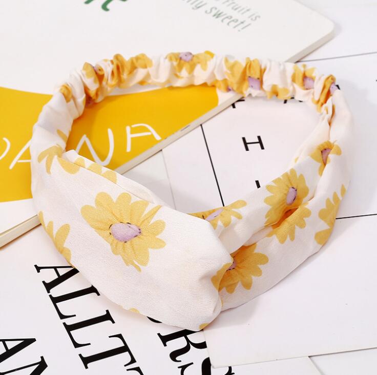 Fashion Women Girls Bohemian Hair Bands Print Headbands Vintage Cross Turban Bandage Bandanas HairBands Hair Accessories
