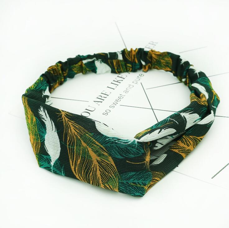 Fashion Women Girls Bohemian Hair Bands Print Headbands Vintage Cross Turban Bandage Bandanas HairBands Hair Accessories