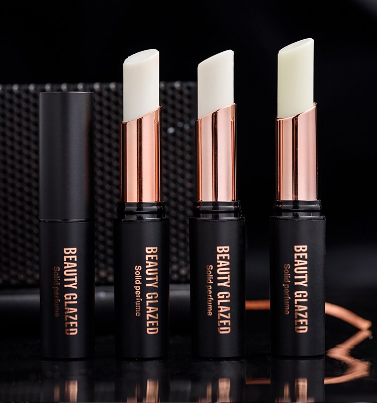 Traci K Beauty Glazed Solid Perfume Portable Lipstick Shape Solid Perfume  Long-lasting Balm Body Fragrance Skin Care Essential Oil TSLM1
