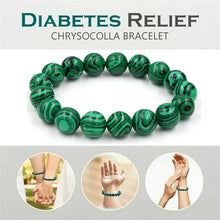Load image into Gallery viewer, Diabetes Relie/ Anxiety/Depression relief Bracelet Lucky Jewelry Gift Chyscocolla / Malachite/ Black Agate

